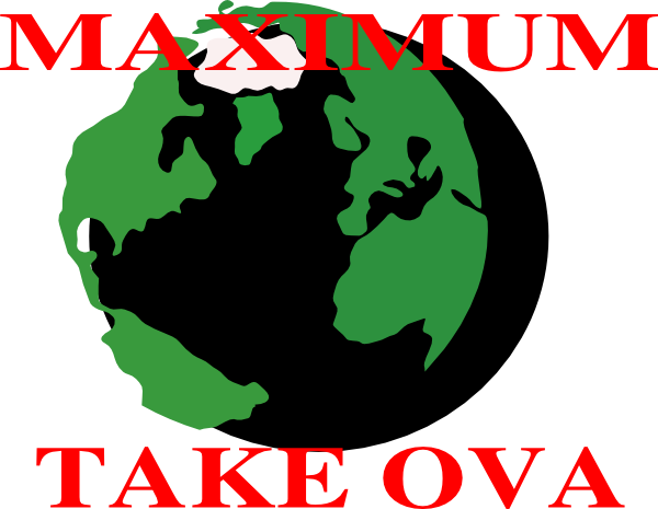Maximum Take Ova Clip Art - Red And Black Globe Png (600x465)