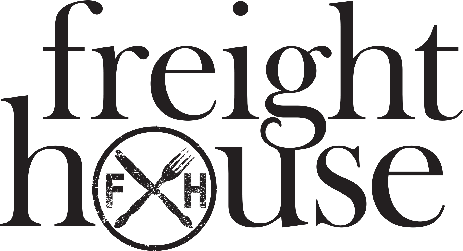 Freight House Logo In Black - Freight House Logo In Black (1860x1000)