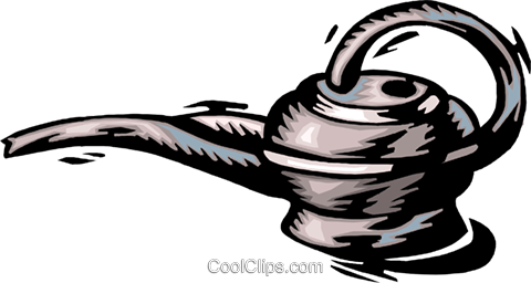 Magic Lamp Royalty Free Vector Clip Art Illustration - Illustration (480x256)