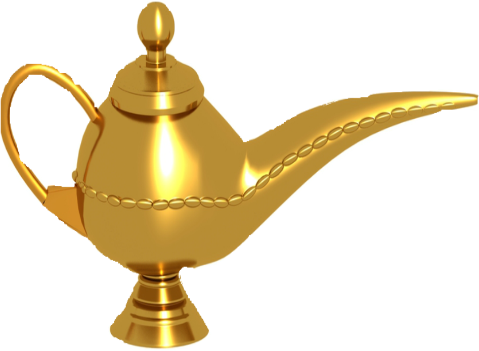 Genie Lamp Clipart Transparent - Aladdin Genie Lamp Transparent (1000x1000)