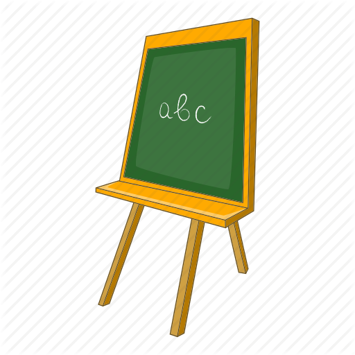 Abc On Chalkboard Png Clipart Arbel - Cartoon Chalkboard (512x512)
