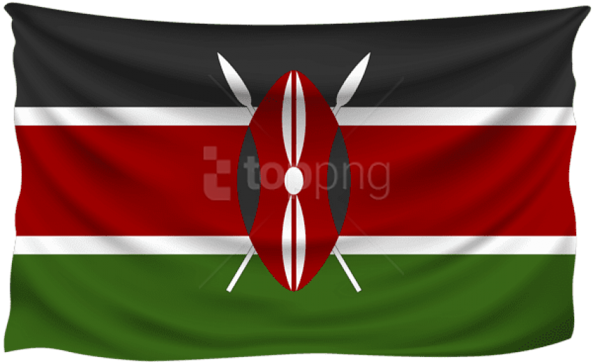 Free Png Download Kenya Wrinkled Flag Clipart Png Photo - Kenya Flag (850x522)