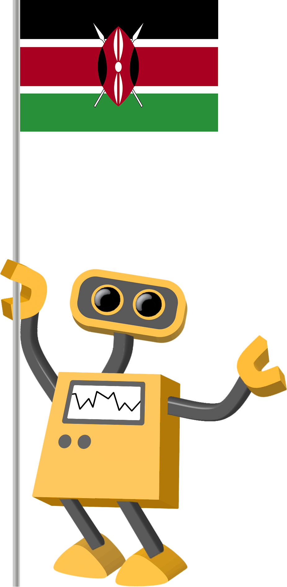 Flag Bot, Kenya - Robot Bd (926x1896)