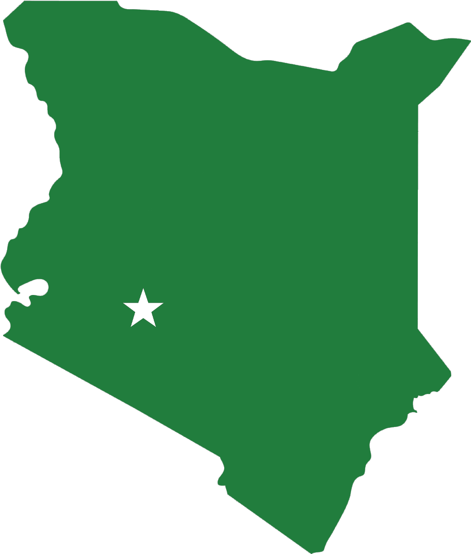 Kenya - Kenya Black Map (1170x1300)