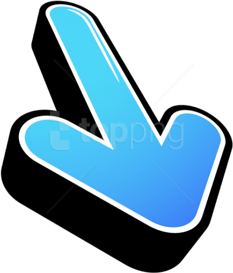 Free Png Download 3d Arrow Blue Transparent Clipart - 3d Arrow With Transparent Background (480x562)