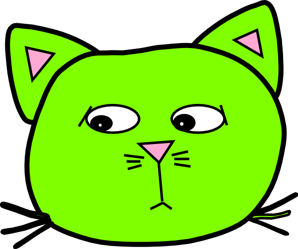 Clip Art - Clipart Cat Face Outline (600x503)