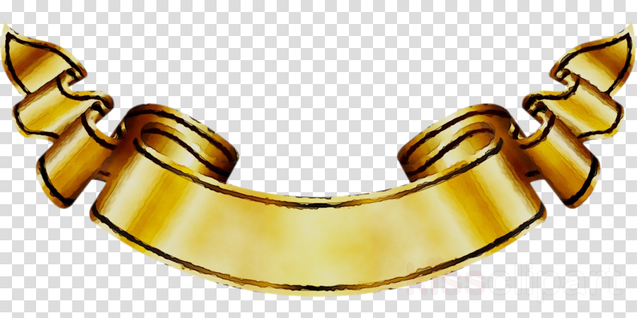 Gold Ribbon Banner Png Clipart Borders And Frames Clip - Gold Ribbon Banner Png (900x450)