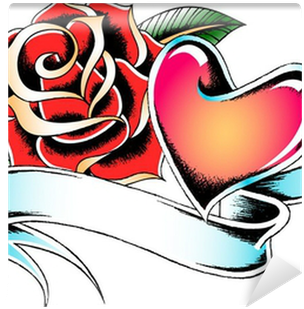 Drawings Of Hearts With Banners (400x400)