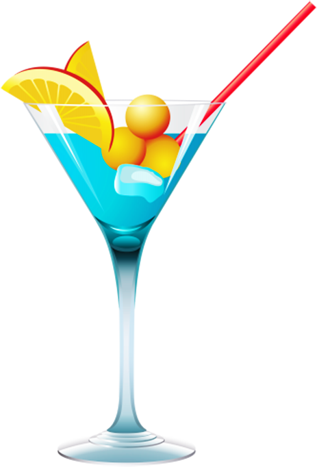 Blue Cocktail - Blue Lagoon Cocktail Png (463x682)