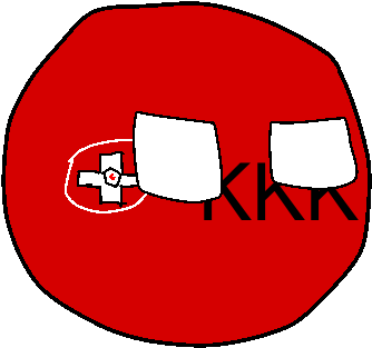 Clipart Black And White Library Image Png Polandball - Kkk Transparent (383x372)