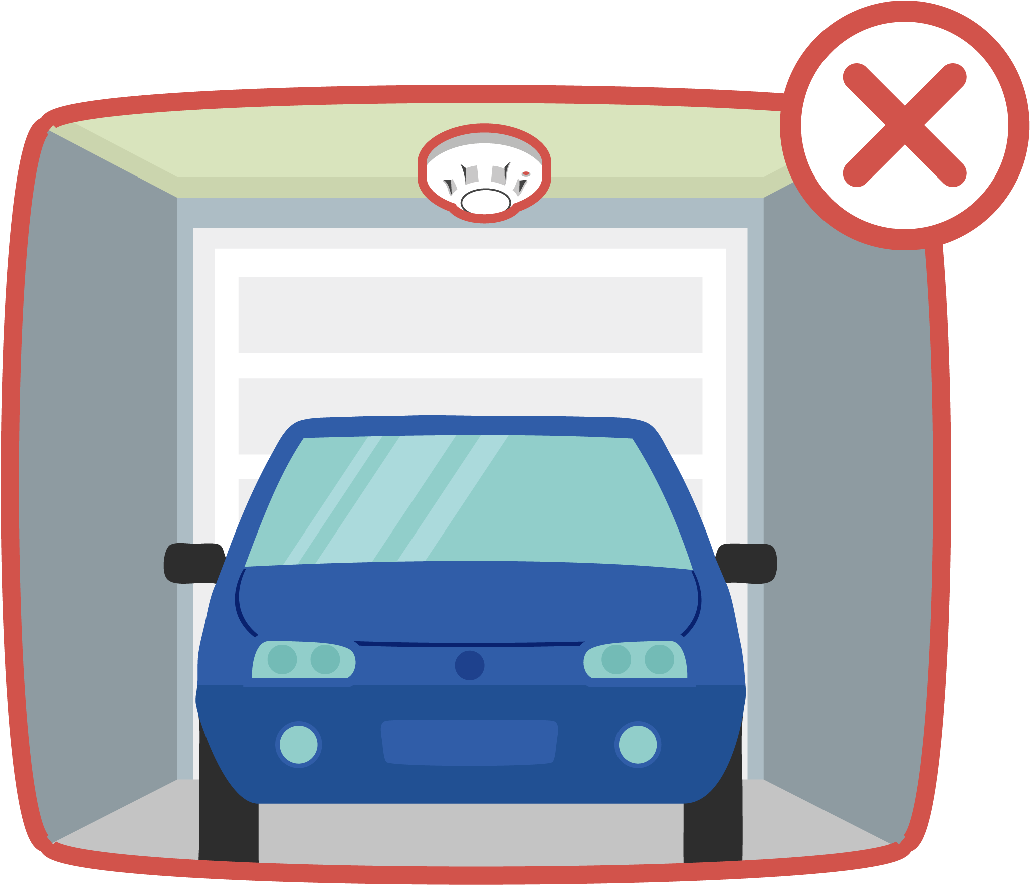 Smoke Detector Garages - City Car (2517x2167)