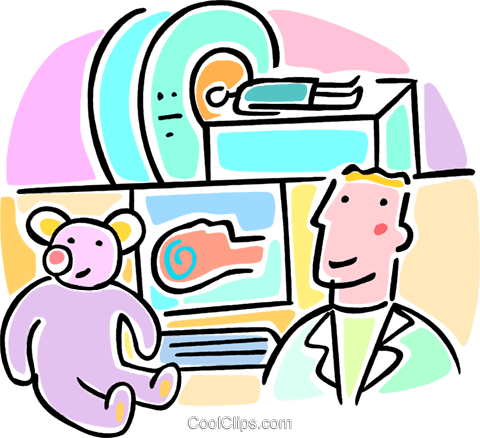 Stuffed Animal And An Mri Machine Royalty Free Vector - Stuffed Animal And An Mri Machine Royalty Free Vector (480x438)