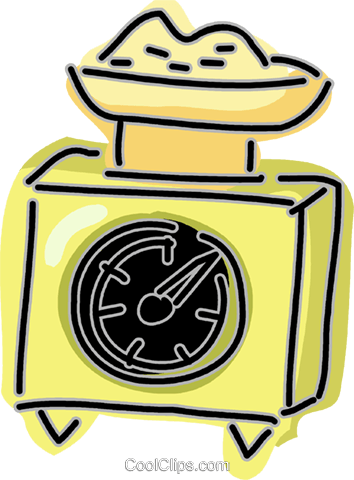 Food Scale Royalty Free Vector Clip Art Illustration - Food Scale Royalty Free Vector Clip Art Illustration (354x480)