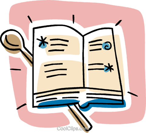 Livro De Receitas Livre De Direitos Vetores Clip Art - Recipe Clipart (480x436)