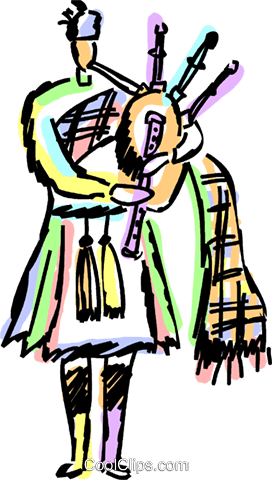 Bagpipers Royalty Free Vector Clip Art Illustration - Bagpipers Royalty Free Vector Clip Art Illustration (272x480)