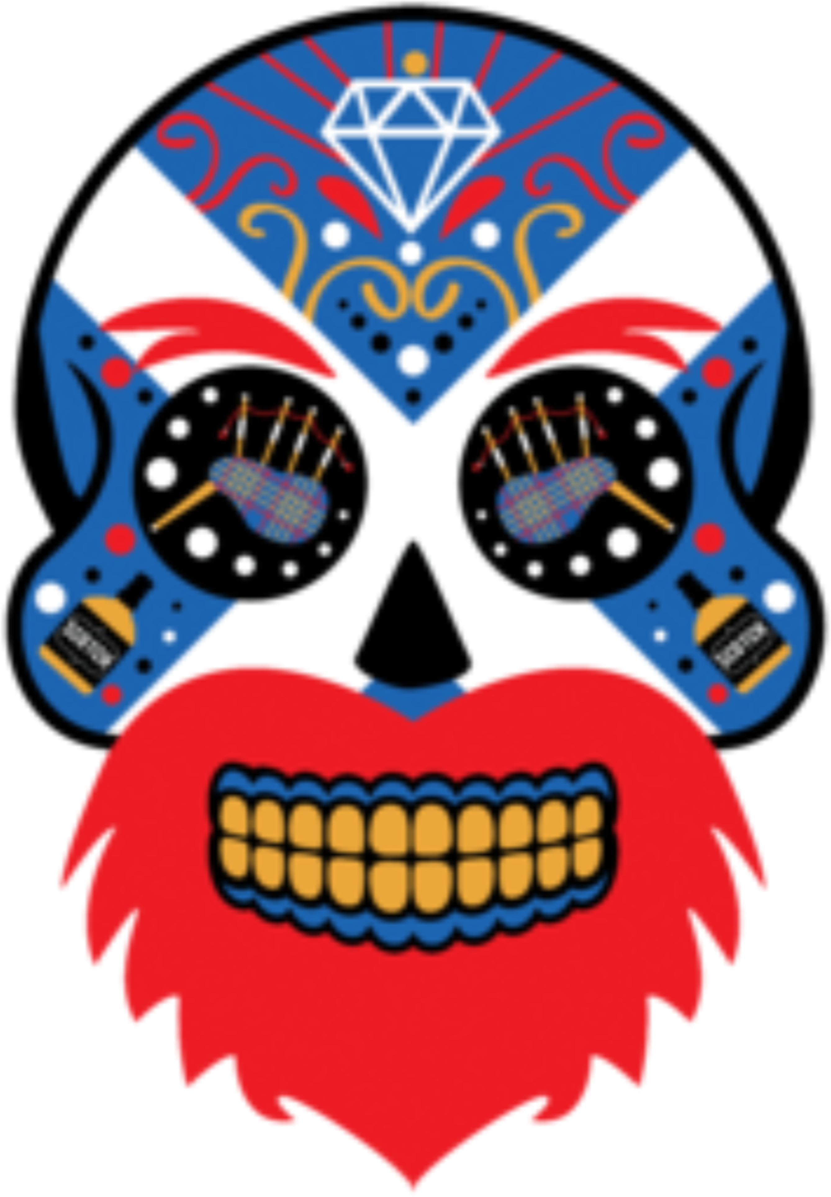 We Took Elements Of Scotland And Infused Them With - Scottish Sugar Skull (4500x5400)