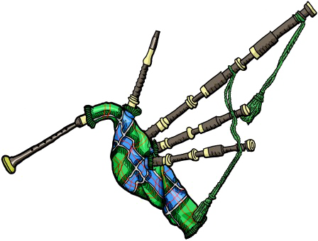 Bagpipes Png Pic - Uilleann Pipes Clipart (448x340)