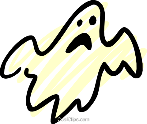 Ghosts Royalty Free Vector Clip Art Illustration - Ghost Clip Art (480x405)