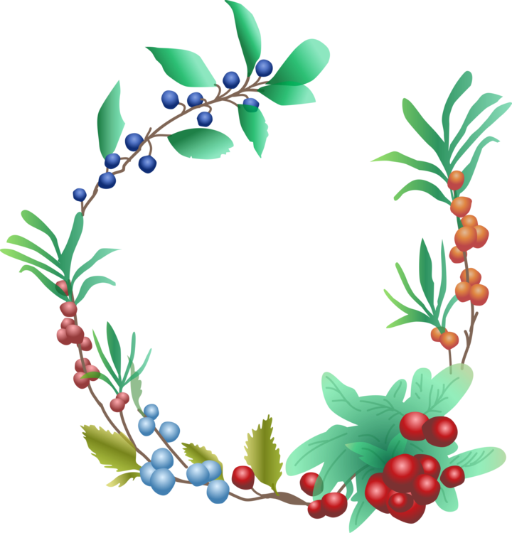 Image File Formats Computer Icons Wreath Download Microsoft - Berry Wreath Clip Art (720x750)