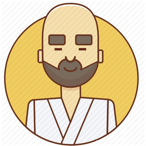 Bald Character Set Karate - Doctor Cartoon Icon (512x512)