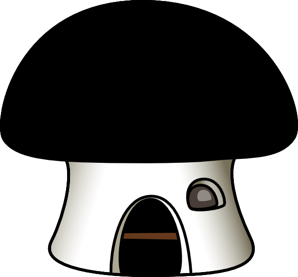 Cartoon Mushroom House (600x558)