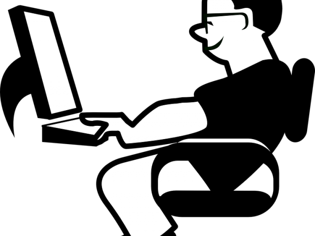 Portal Clipart Mini - Logo Person On Computer (640x480)