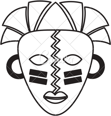 550 X 550 12 - Traditional African Masks Drawing (550x550)
