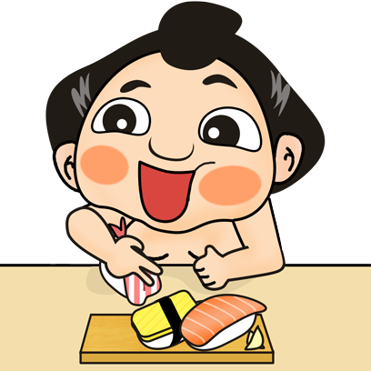 Sumo Wrestler Stickers Messages Sticker-2 - Cartoon (408x408)