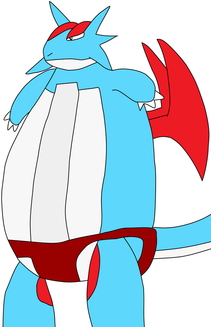 Sumo Salamence By Sharpe Fan - Cartoon (723x1106)