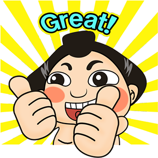 Sumo Wrestler Stickers Messages Sticker-1 - Sumo Wrestler Stickers Messages Sticker-1 (408x408)