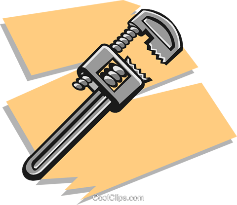 Pipe Wrench Royalty Free Vector Clip Art Illustration - Vector Graphics (480x416)