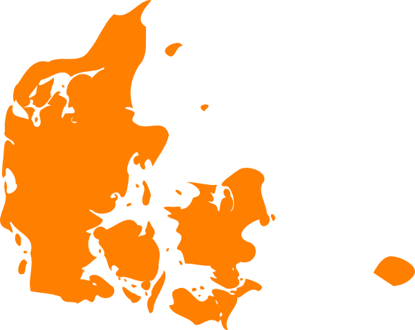 Denmark Map Black And White (600x478)