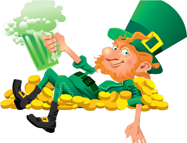 Lying Down Clipart Emoticon - St Patrick's Day Clip Art Leprechaun (640x480)