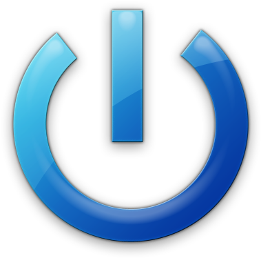 017859 Blue Jelly Icon Symbols Shapes Power Button - Power Button Icon Blue (420x420)