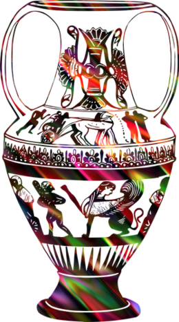 Commercial - Grecian Urn Black And White (260x466)