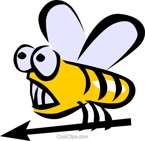 Bumble Bee Royalty Free Vector Clip Art Illustration - Heard The Bees Buzzing Clipart (480x467)