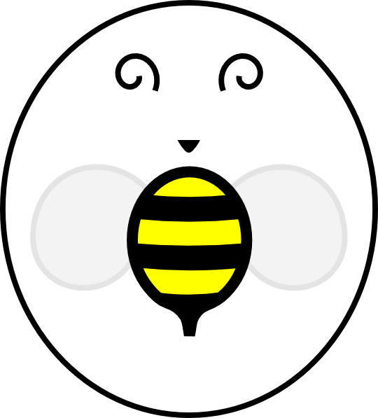 Bee Clip Art Vector Online Royalty Free Public Domain - Bee Clipart Transparent Background (540x597)