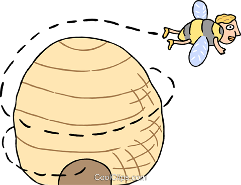 Busy As A Bee Royalty Free Vector Clip Art Illustration - Busy As A Bee Royalty Free Vector Clip Art Illustration (480x368)