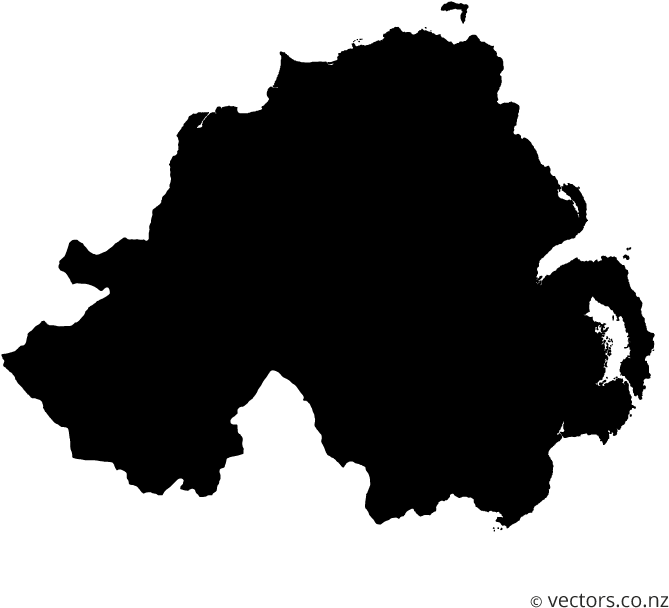 Blank Vector Map Of Northern Ireland - Northern Ireland Map Vector (700x700)