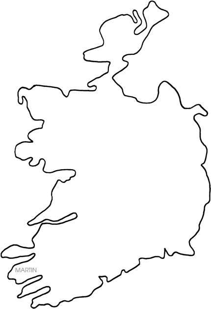 Map Of Ireland, Blank - Happy New Year Ireland (482x648)