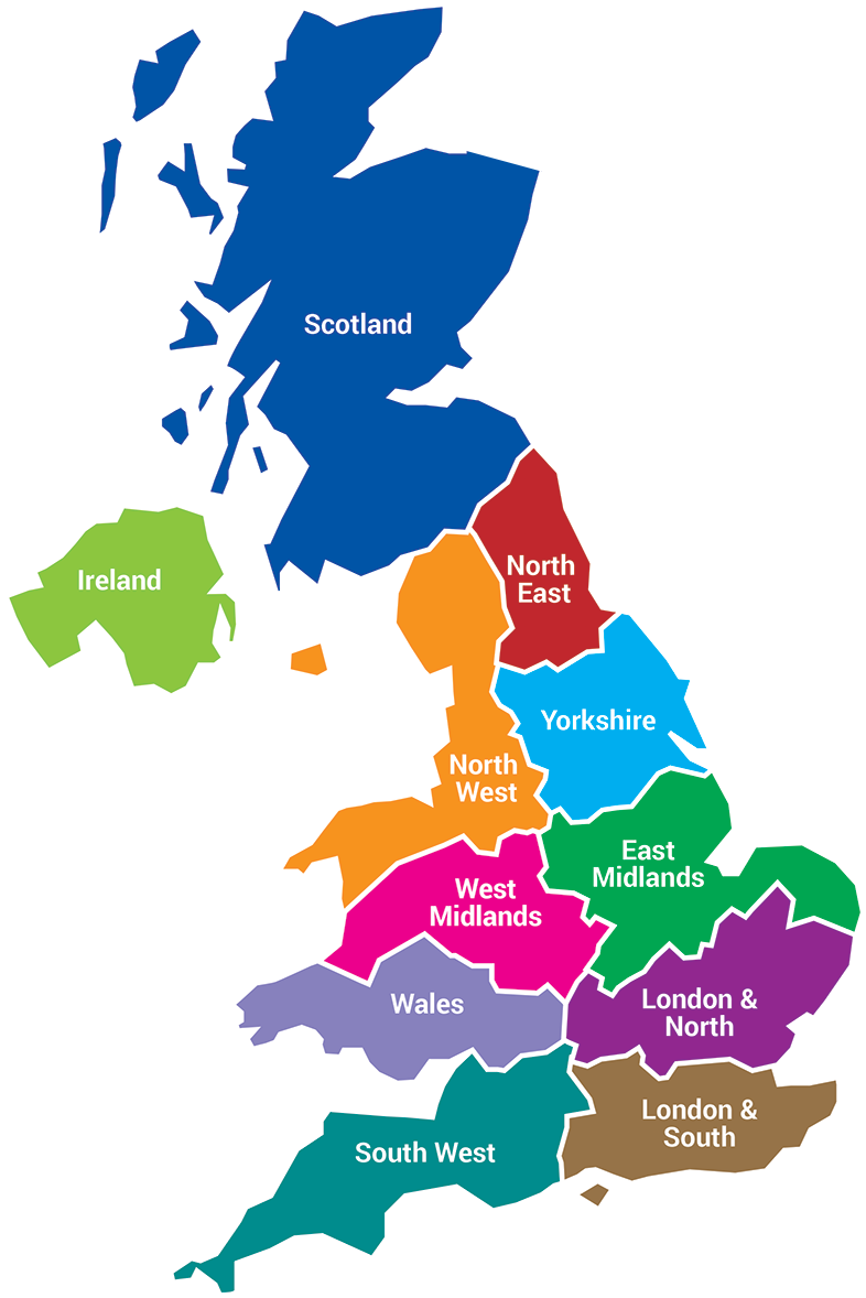 The Institute Of Roofing Has 11 Regions In The United - Ashby De La Zouch Map Uk (800x1194)
