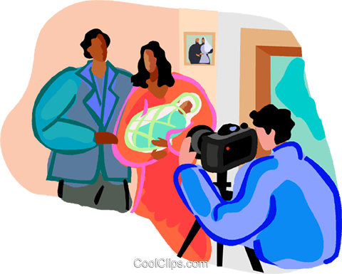 Parents With A Newborn Royalty Free Vector Clip Art - Illustration (480x385)