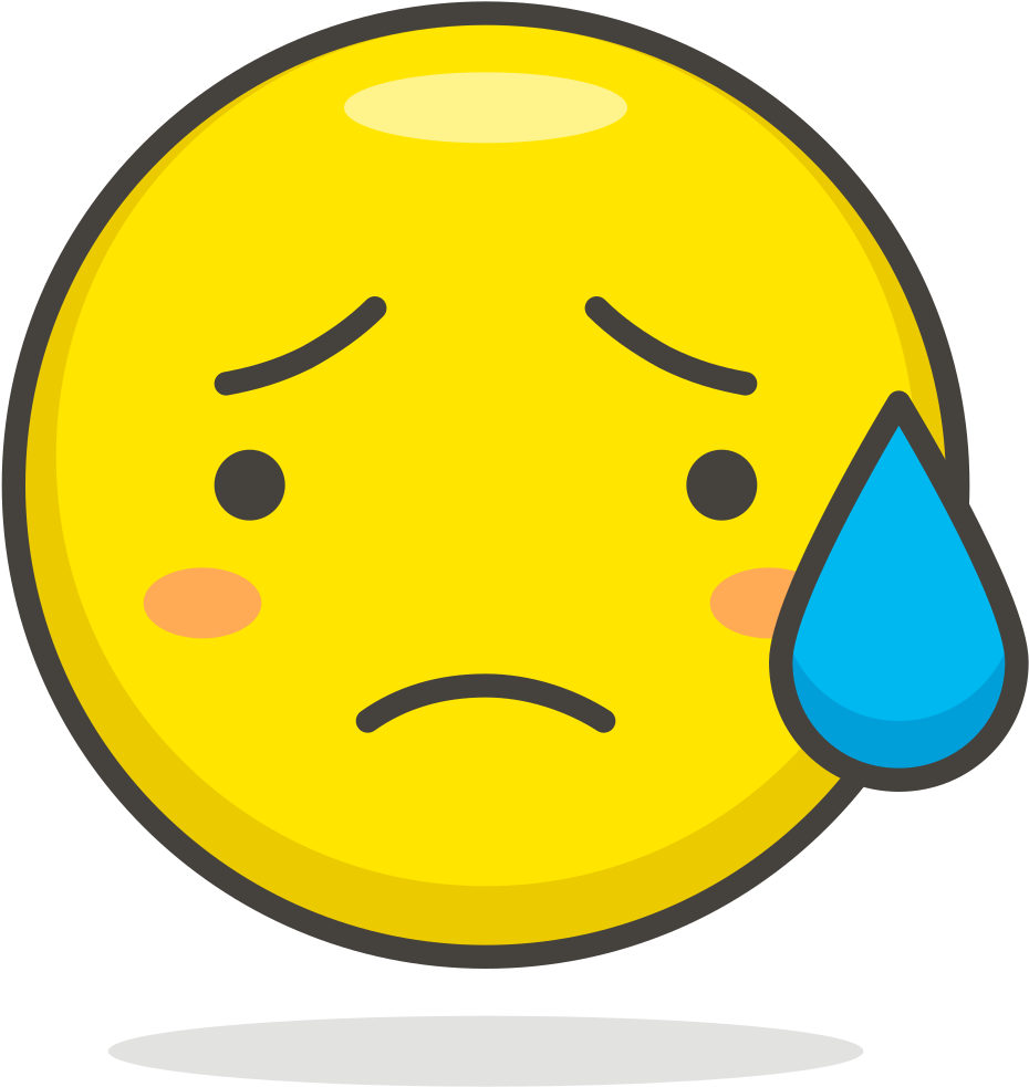 029 Sad But Relieved Face - Gif Png Cara Triste (1024x1024)