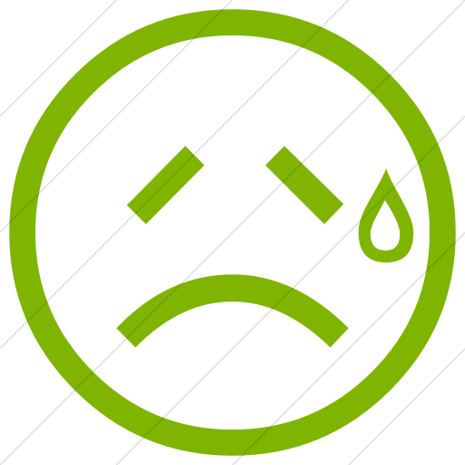 Classic Emoticons Disappointed But Relieved Face Icon - Circle (512x512)