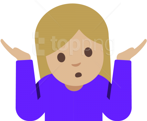 Free Png Download Emoji Shrug Woman Clipart Png Photo - 🤷 ♀ (480x480)