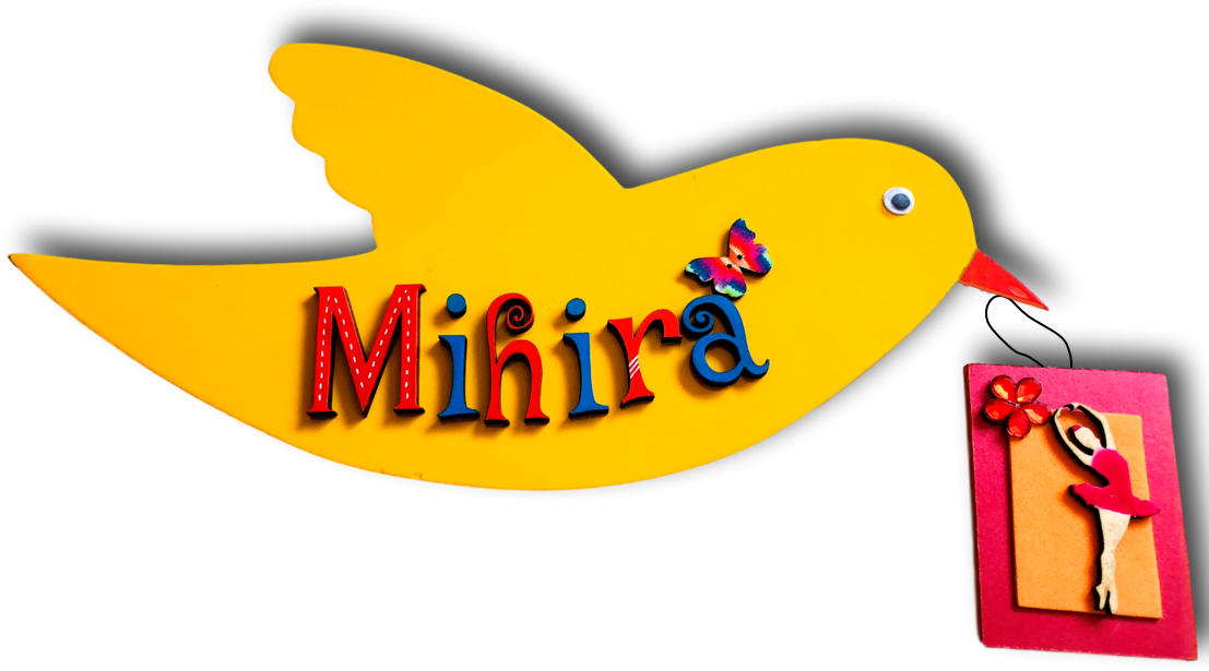 Bird Shape Nameplate For Boys And Girls Age Less Then - Bird Shape Nameplate For Boys And Girls Age Less Then (1125x1125)