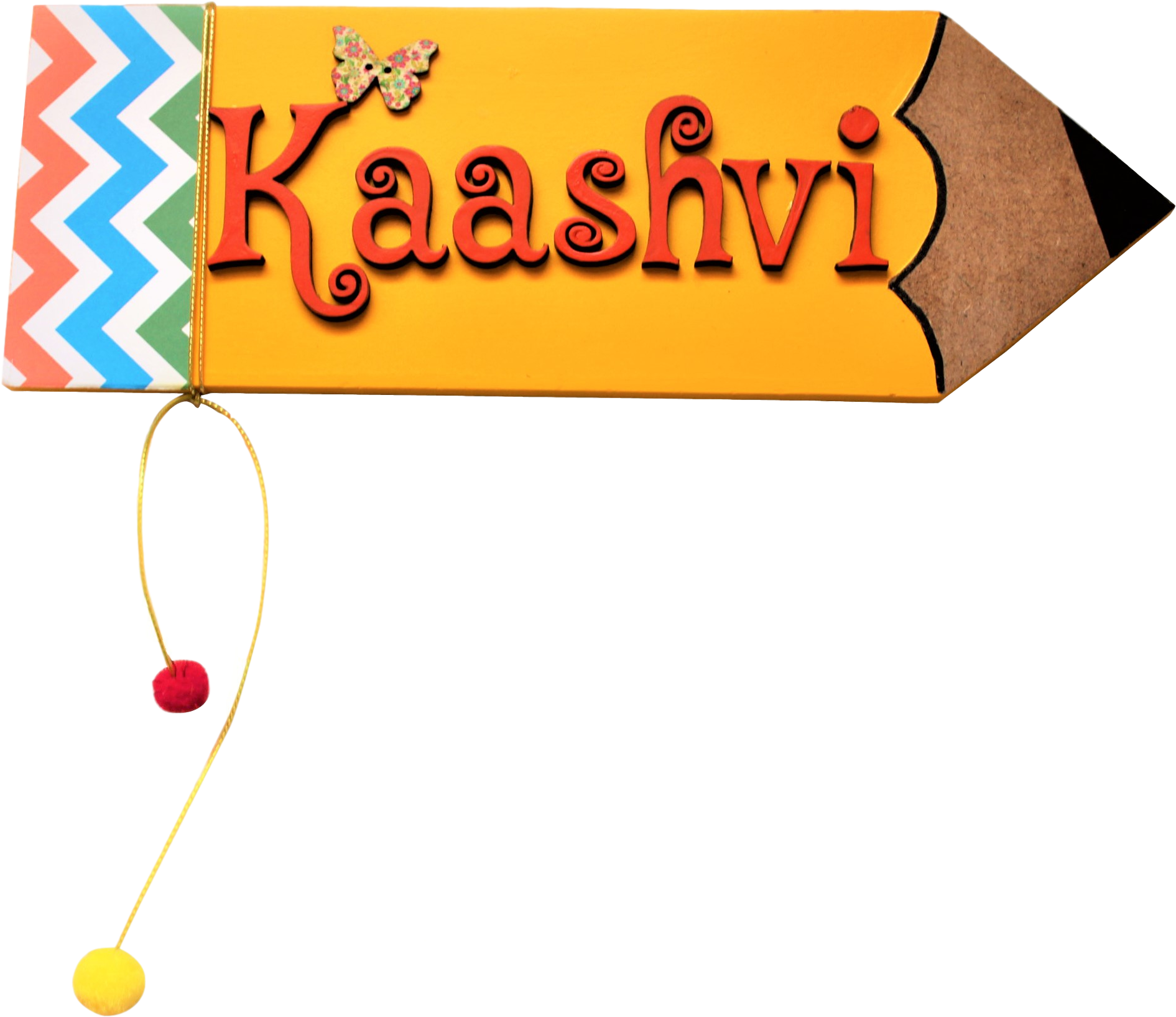 Pencil Shape Nameplate For Boys And Girls Age Less - Kids Name Plate (2000x2000)