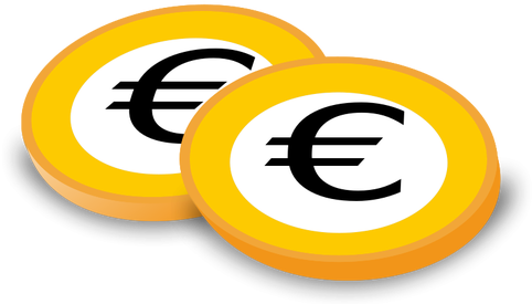 Euro Coins Vector Graphics - Circle (500x280)