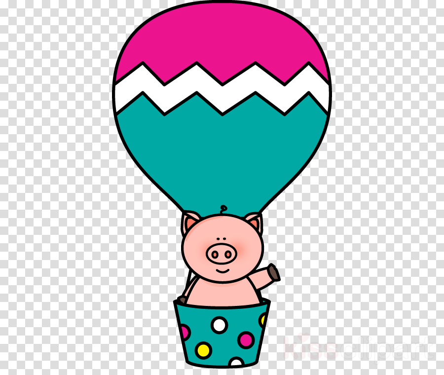 Hot Air Balloons With Animal Clipart Clip Art - Cute Hot Air Balloon Clipart (900x760)