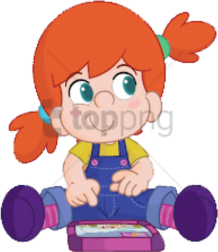 Free Png Download Mika's Diary Mika On Her Tablet Clipart - Cartoon (480x587)